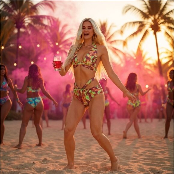 Club Exx Shaken Not Stirred Hot Pants & Fingerless Gloves Cyber Nectar Edition M - Picture 7 of 7